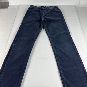 VTG 80s Levi's Corduroy Pants Men 29x29 519 1517 Dark Blue Faded Straight Chinos